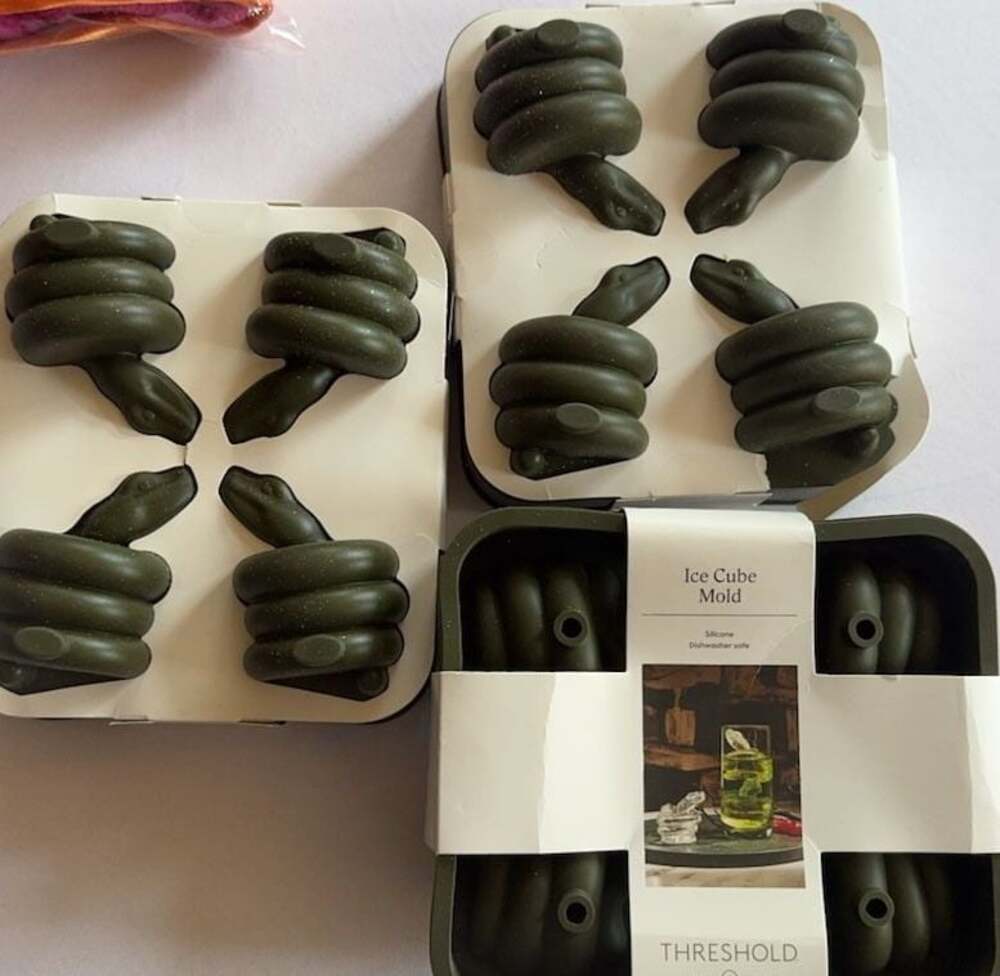 E. Threshold Silicone Snake Shaped Ice Cube Mold 3 packs (12 total)